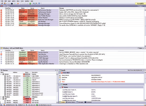 Enterprise Console provides a centralized dashboard view.