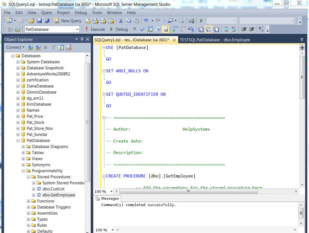 Stored procedures figure 5