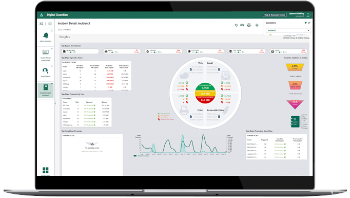 Fortra's Digital Guardian DLP Desktop UI