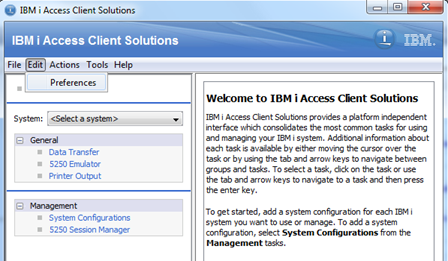 access client solutions screenshot
