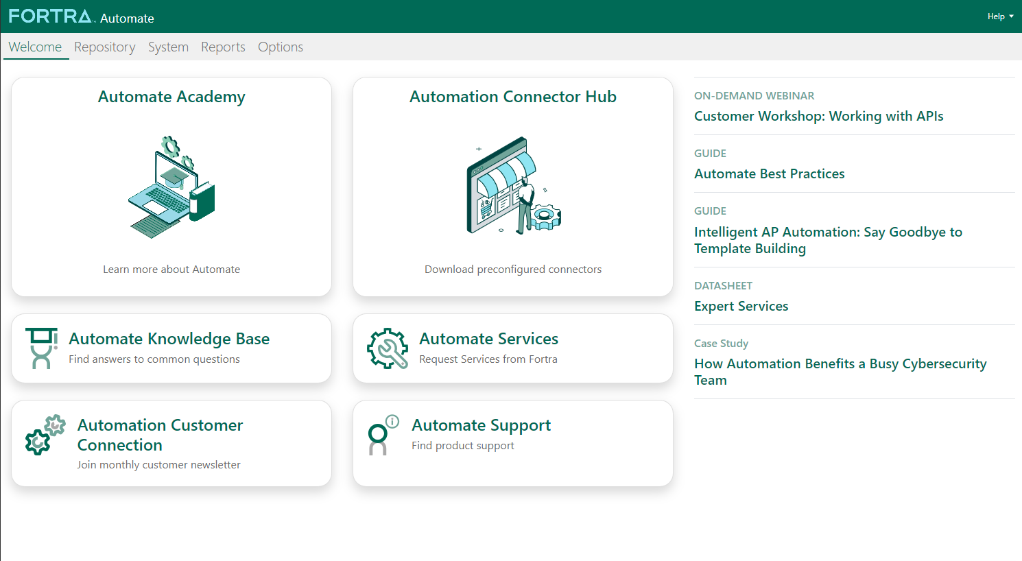 Automate RPA Dashboard