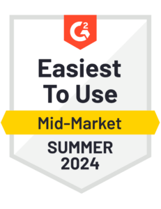 G2 badge Easiest to Use Summer 2024