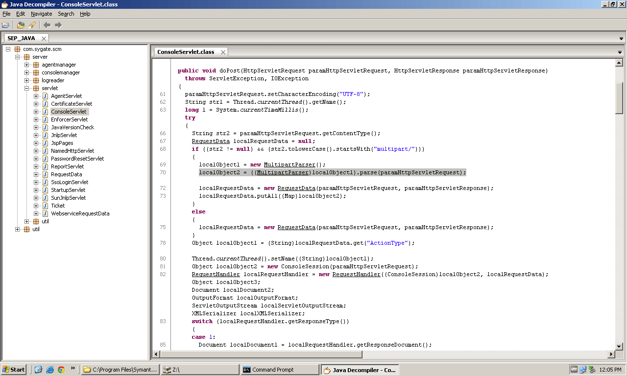 ConsoleServlet