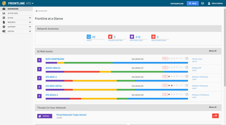 Fortra Vulnerability Management Dashboard