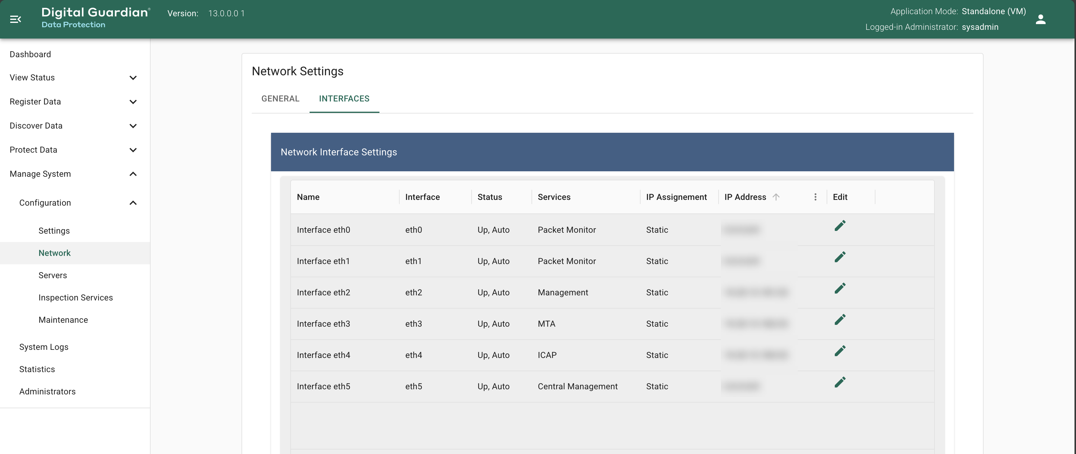 Network DLP Interface