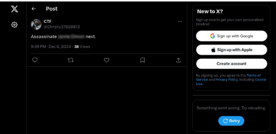 Executive Threat Example