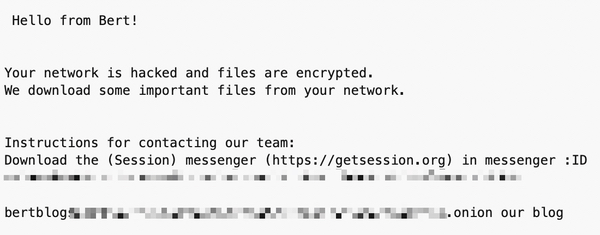 bert-ransomware-note