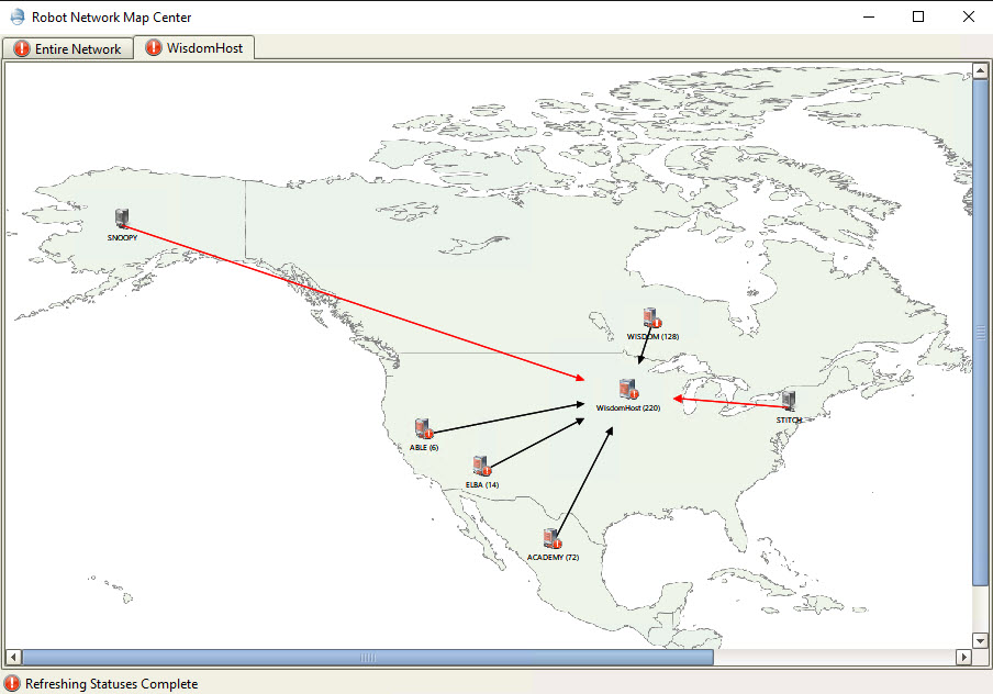 robot network map center