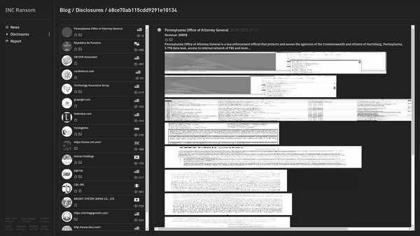 inc ransomware screenshots