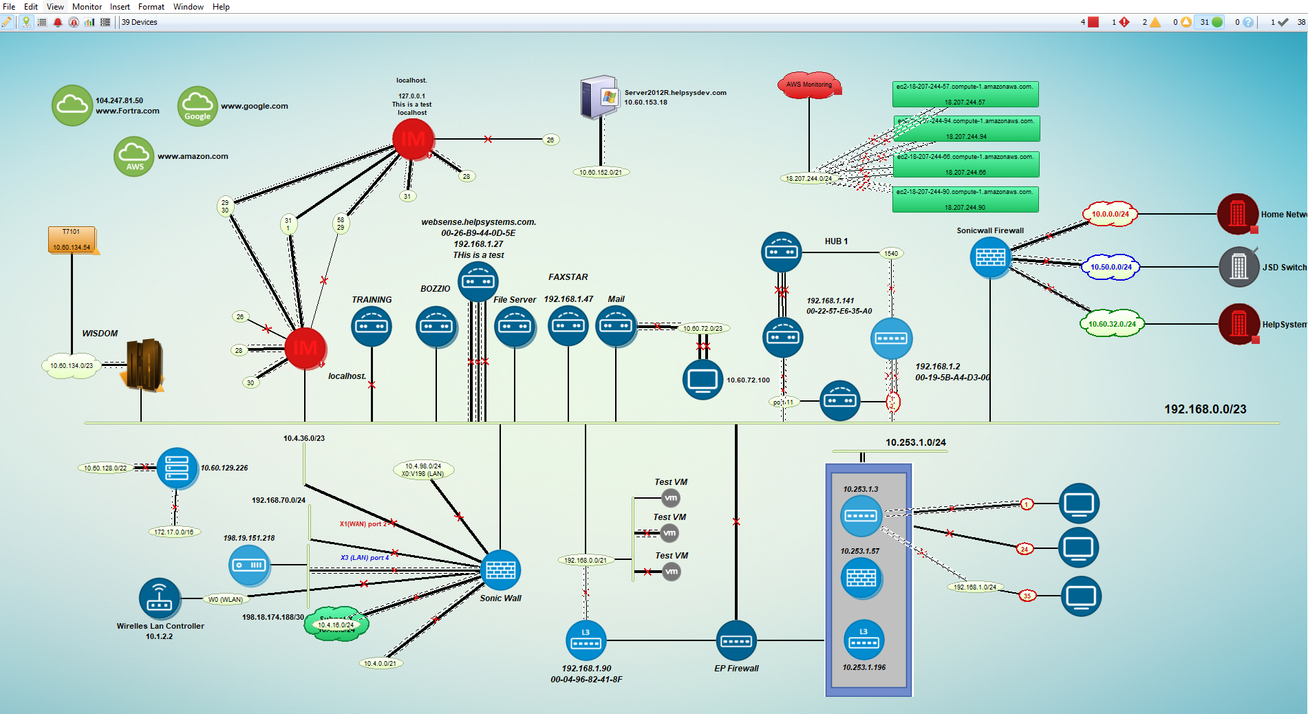 Intermapper Interactive Demo Network Map