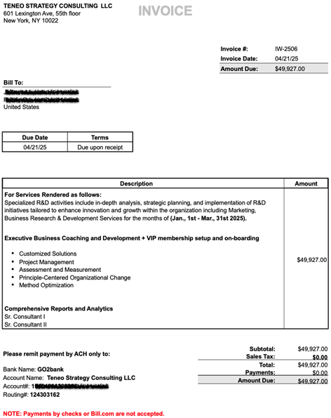 Figure 2 - Sample Invoice Attachment