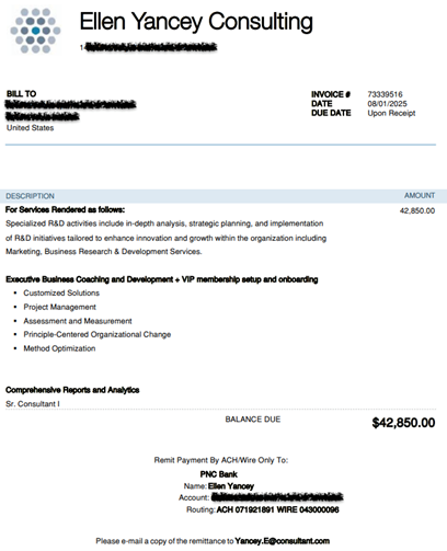 Figure 3: Another Invoice Template Used by Scripted Sparrow