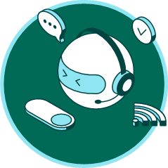 a graphic of a robot with a thought bubble