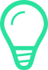 Green light bulb icon
