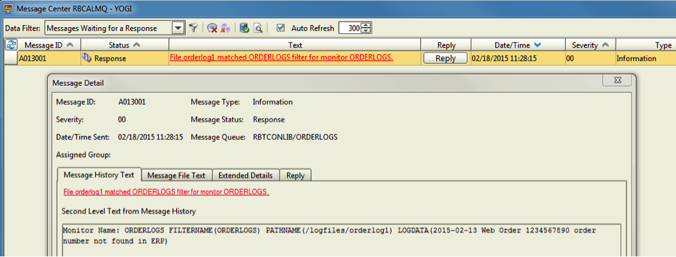 New message center in Robot CONSOLE version 6