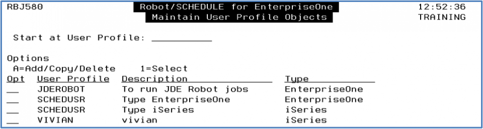 User profile objects