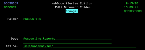 updating ifs folders in webdocs