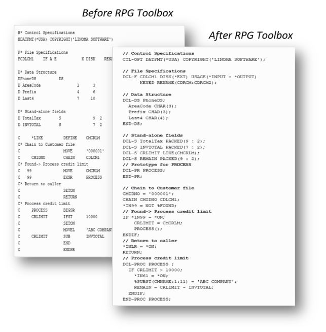 RPG Toolbox Conversion example