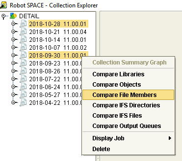 Collection comparison options in Robot Space Collection comparison options in Robot Space