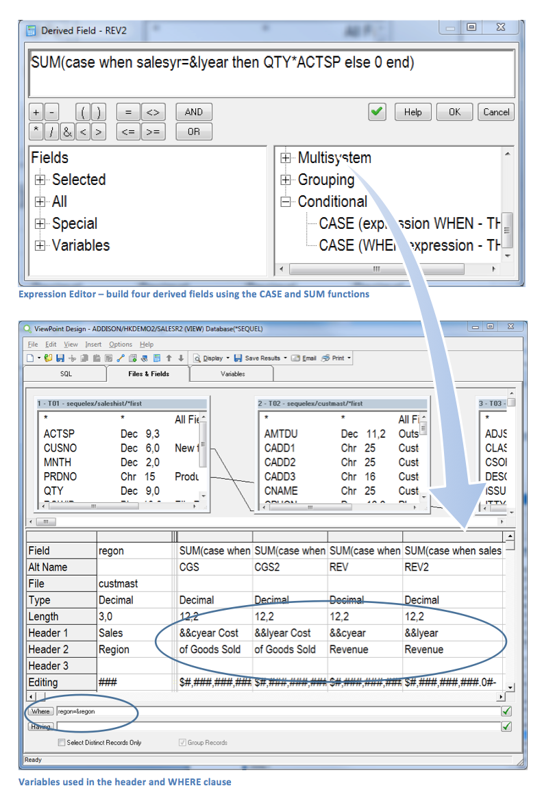 sequel derived fields