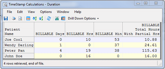 Use TimeStamp Calculations in reports