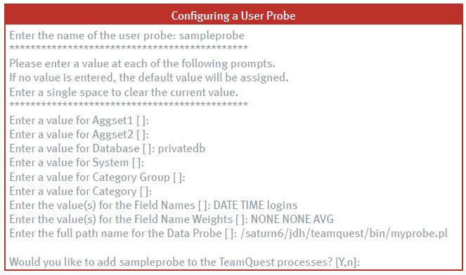Configure user-defined probes Configure user-defined probes