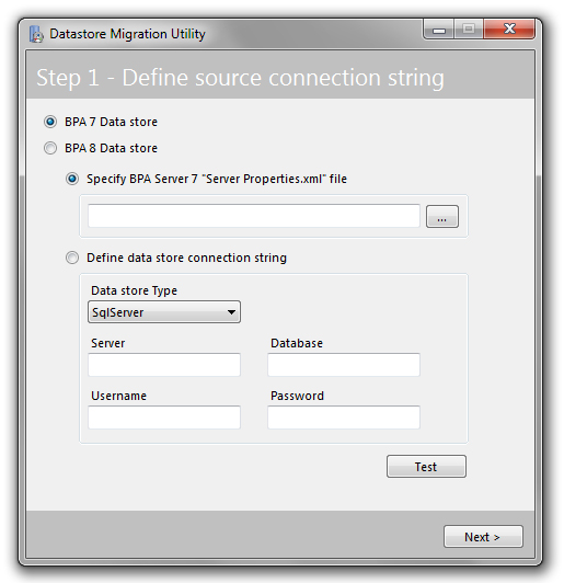 double-click DatastoreMigrationUtility.exe double-click DatastoreMigrationUtility.exe