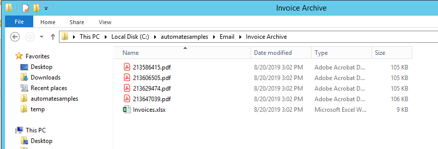 Saving invoices detached from email Saving invoices detached from email