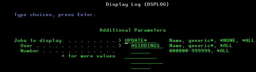 IBM i 7.4 Display Log