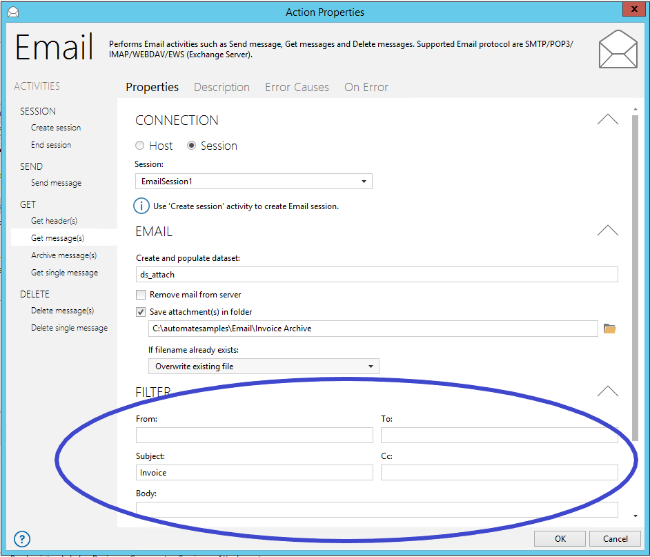 Filter emails by subject line Filter email subject line