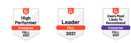 G2 Fall 2021 badges