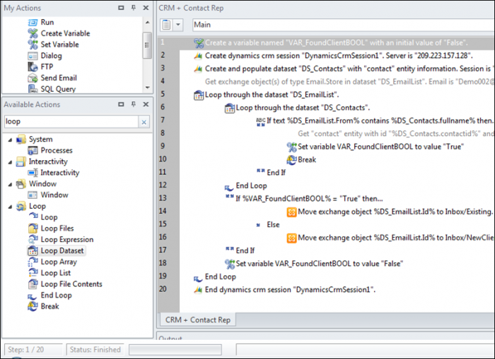Loop Through Email Contacts Loop Through Email Contacts