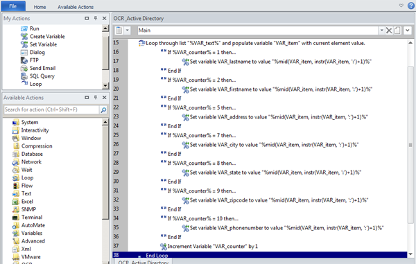 Employee Data Set to Variables for Active Directory - Fig 7 Employee Data Set to Variables for Active Directory - Fig 7