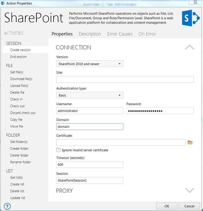 Automate SharePoint Actions
