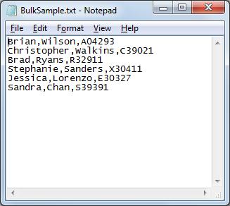 Bulk Sample txt