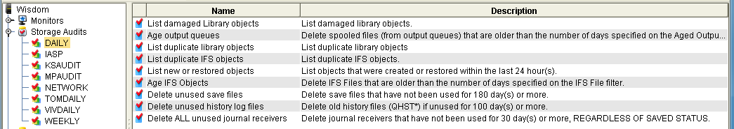 Daily audit cleanup options in Robot Space Daily audit cleanup options in Robot Space