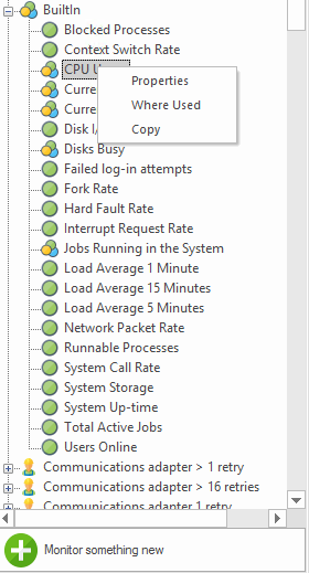 Edit the monitor properties for CPU utilization