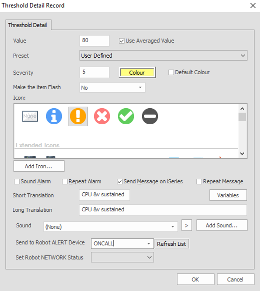 Configure your choice of threshold escalation methodology