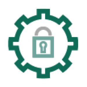 Padlock in gear