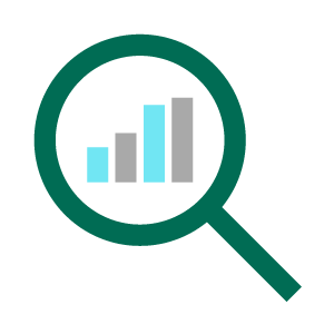 Healthcare analytics data icon