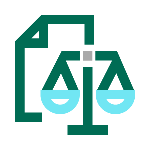 Legal icon with scales