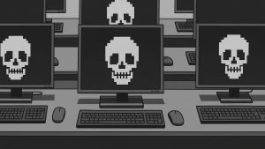 skulls on screens