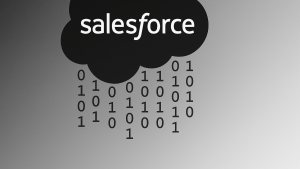 salesforce logo with leaking binaries
