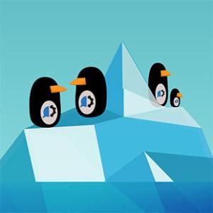 Sophos blog penguins with HelpSystems logo 