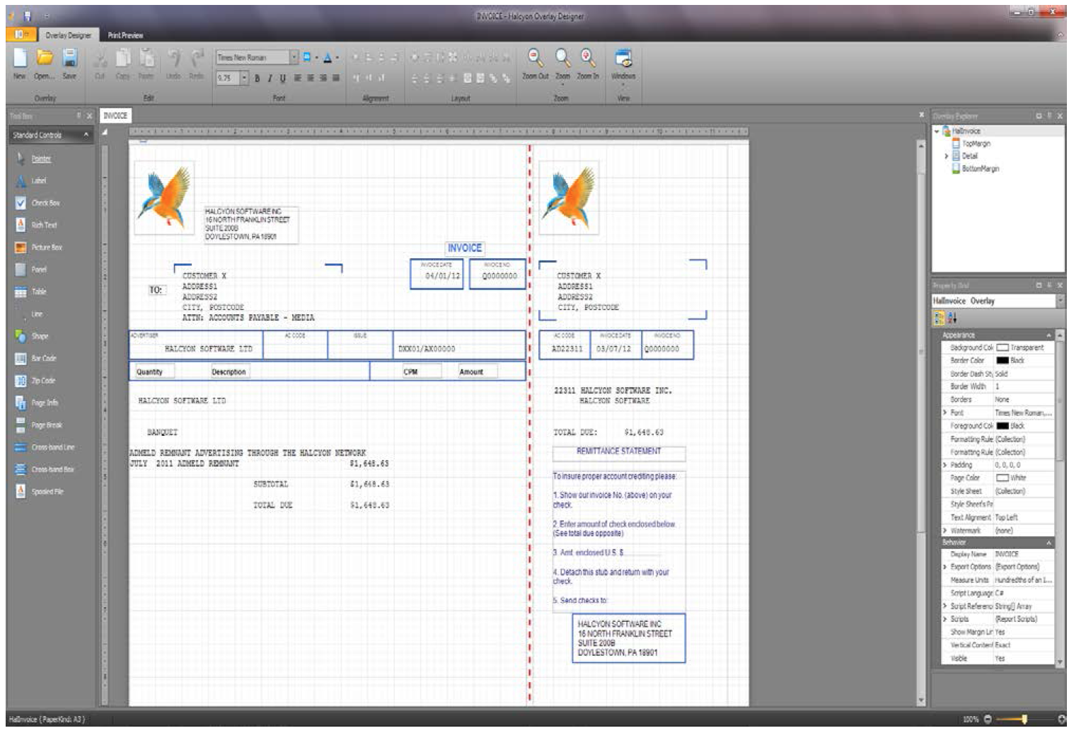spooled file overlay for use on retrievall